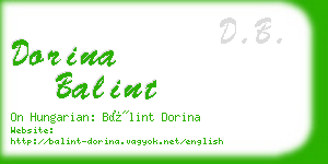 dorina balint business card